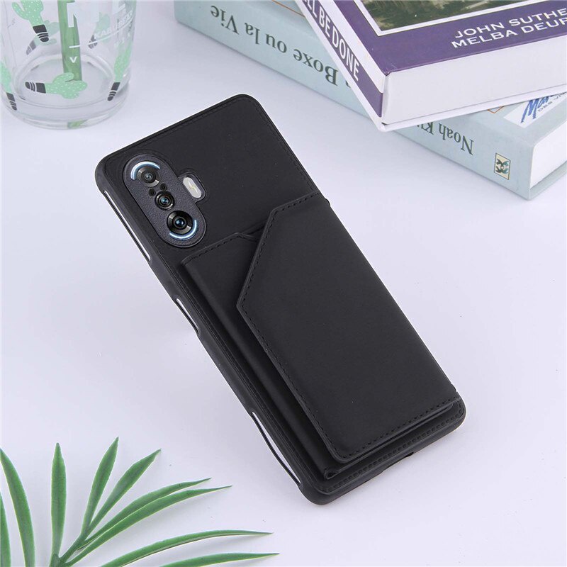 Ốp điện thoại gắn bao da đựng thẻ cho Xiaomi Redmi K40 Gaming 2021