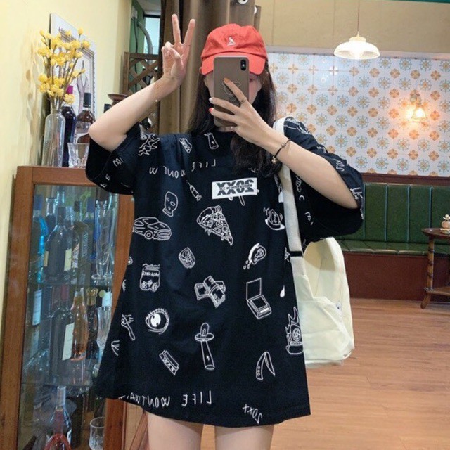 [ Có Ảnh Thật ] Áo thun tay lỡ form rộng - phông nam nữ oversize - T shirt 20xx b - 2N Unisex