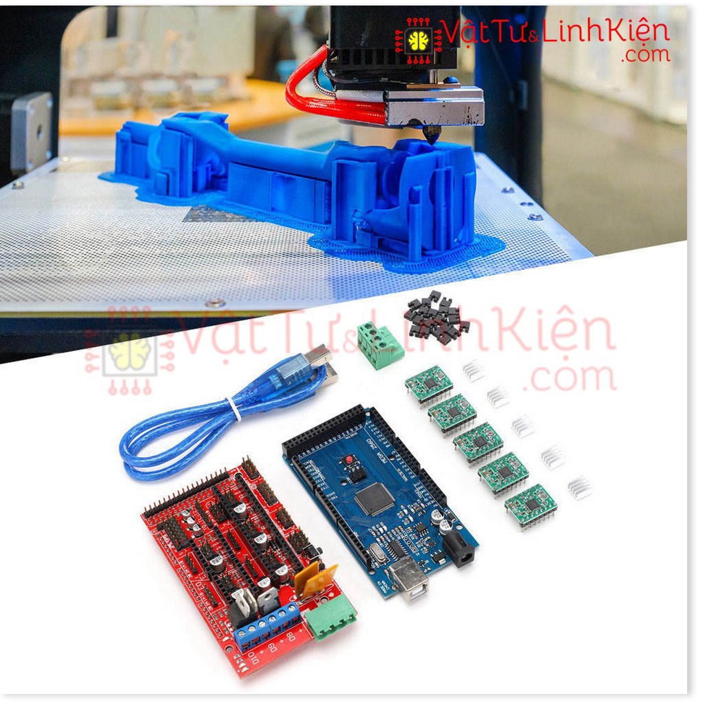 Bộ linh kiện cho máy in 3D USB Mega2560 + Ramp1.4 + driver A4988