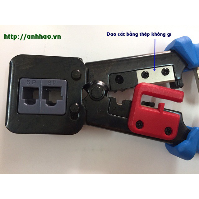 Kềm bấm mạng Dintek chính hãng P/N: 6102-01002 bấm đầu RJ45, RJ11, RJ12