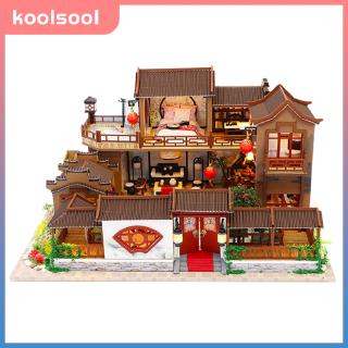 Nhà Búp Bê Phong Cách Trung Hoa Có Đèn Sáng Tạo