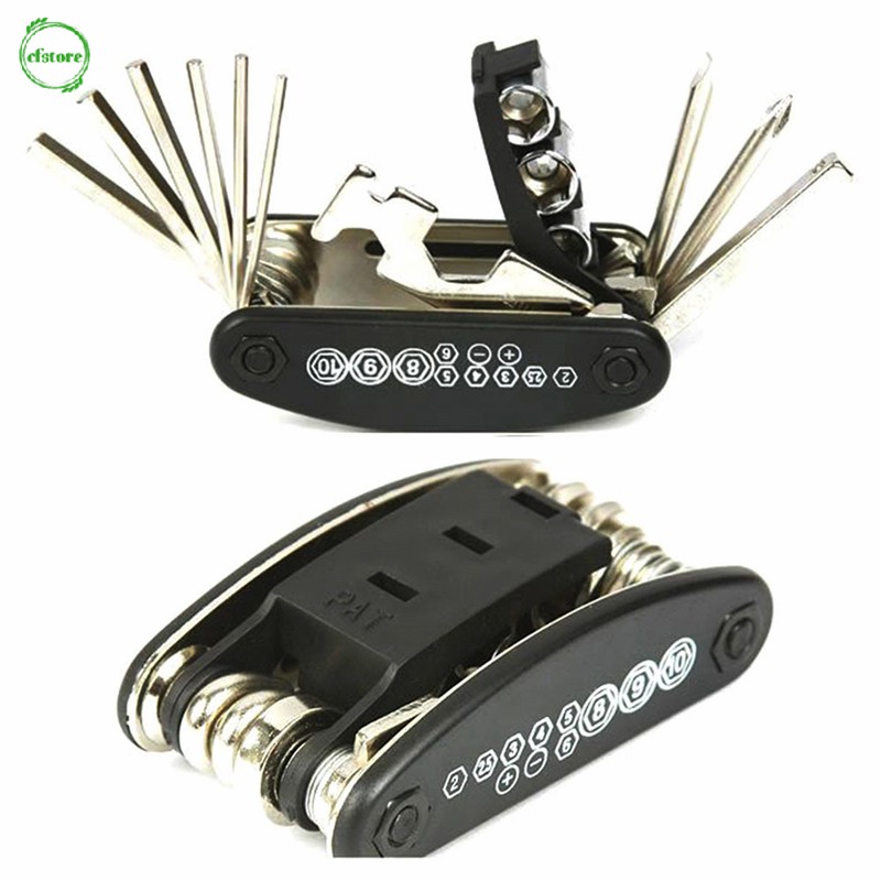 Bộ dụng cụ sửa chữa gồm cờ lê tua vít lục giác đa năng 15 trong 1 dành cho xe đạp