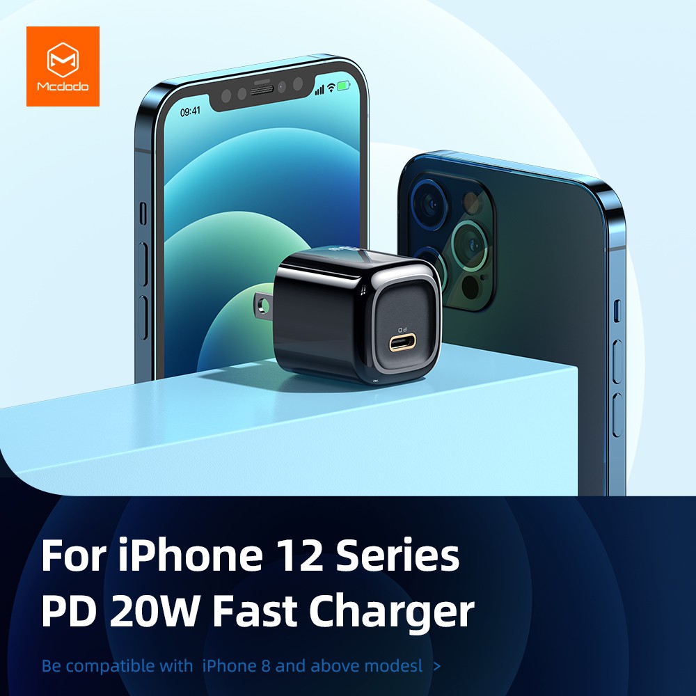 Củ sạc nhanh MCDODO PD 20W cho iPhone 12 Pro Max/mini 11 Pro Max X Xr 8 8Plus