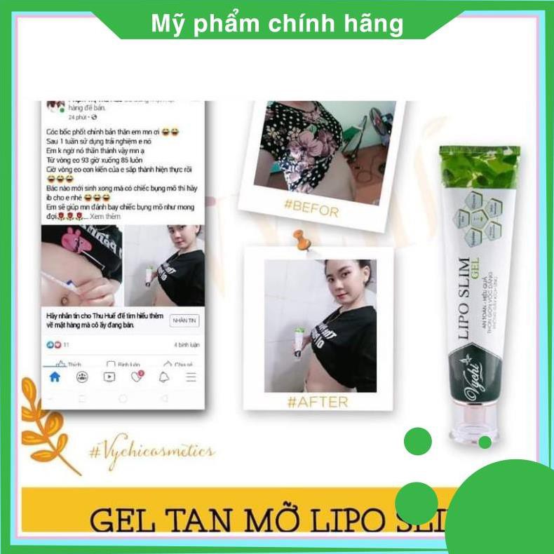 Gel tan mỡ/Kem tan mỡ - LIPO SLIM GEL VYCHI - giảm 3-5cm vòng bụng sau 1 TUẦN