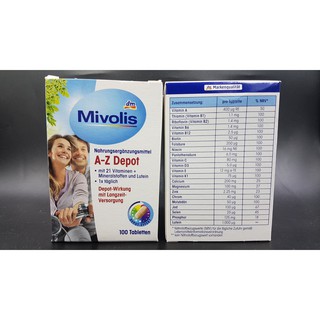 Viên uống A Z Mivolis hộp 100 viên