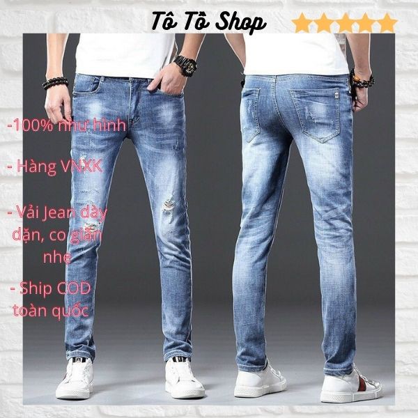 Quần Jean Nam Mẫu Mới ❤️FREESHIP❤️ Quần Bò Nam Chất Liệu Denim Cao Cấp Thời Trang Chuẩn Hàng Shop Tô Tồ Shop - QJNTT26