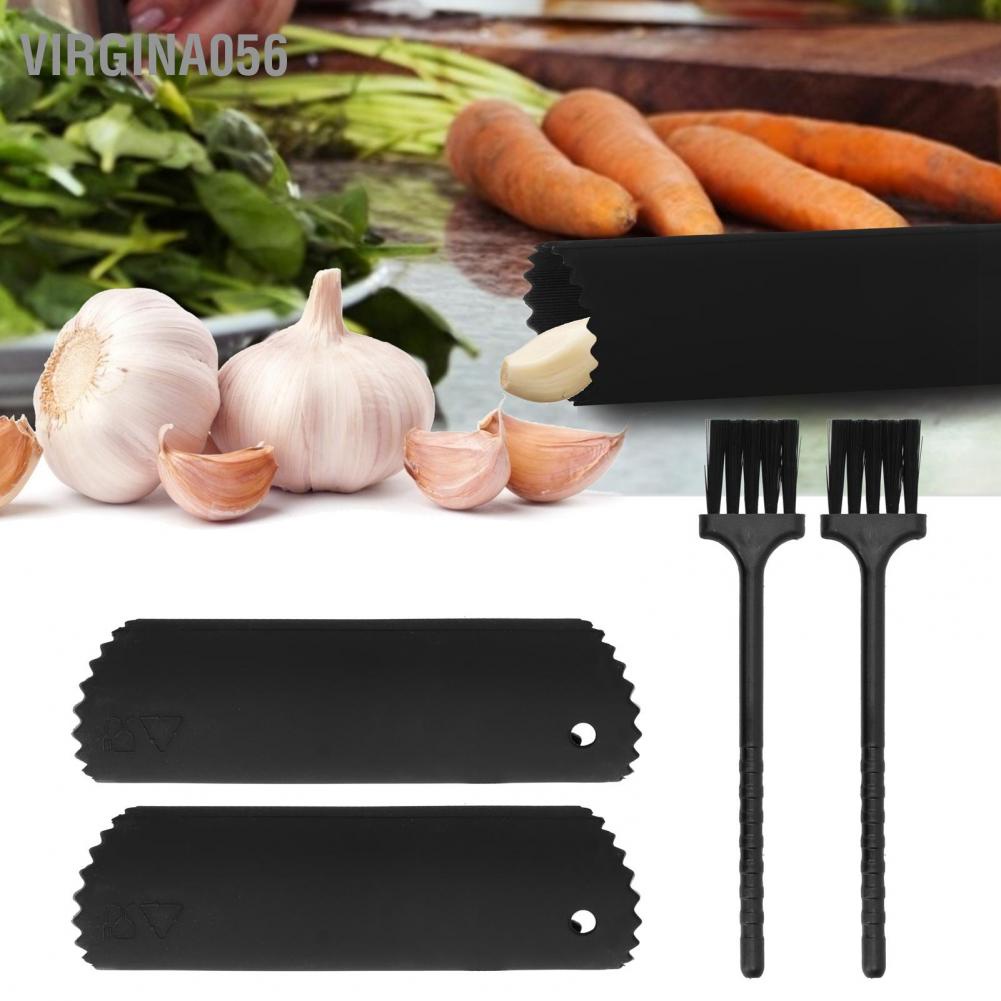 Virgina056 Garlic Peeler Sets Peeling Roller Tube Brush Food Grade Silicone Odor‑Free Kitchen Tool