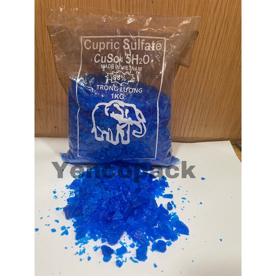 Đồng Sunphat,Đồng Cục,Phèn Xanh 98%[hàng VN chất lượng cao]1kg