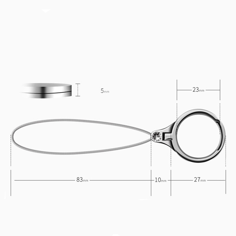 Dây Đeo Ngón Tay Bằng Kim Loại Gắn Điện Thoại/Chìa Khóa Thông Dụng