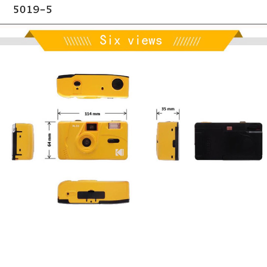 Máy Ảnh Cổ Điển Kodak M35 35mm 5019-5 Có Thể Tái Sử Dụng