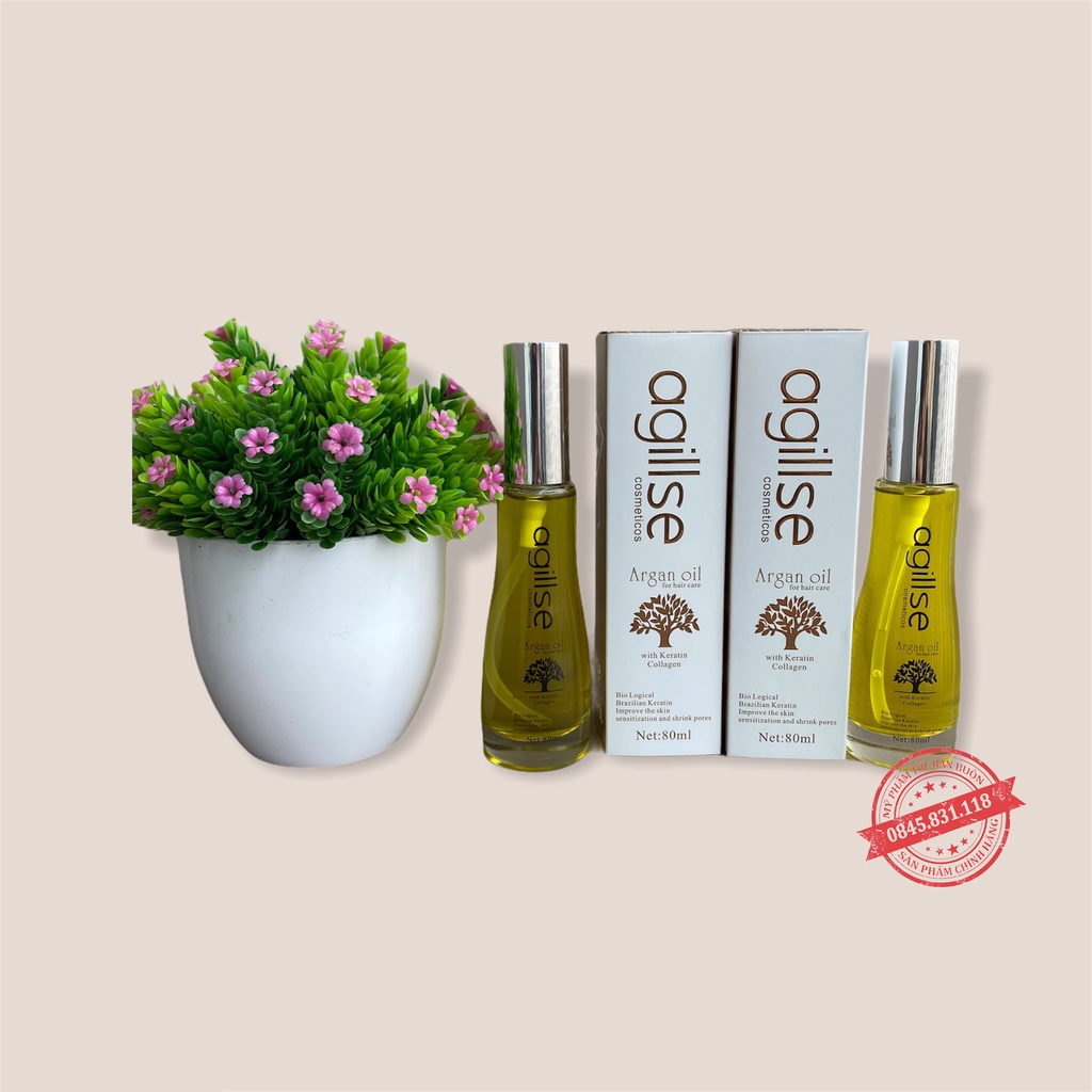 [ Hàng Chuẩn ] Tinh Dầu Dưỡng Tóc Cao Cấp Agillse Argan Oil - Hương Nước Hoa Quyến Rũ 80ML CT78