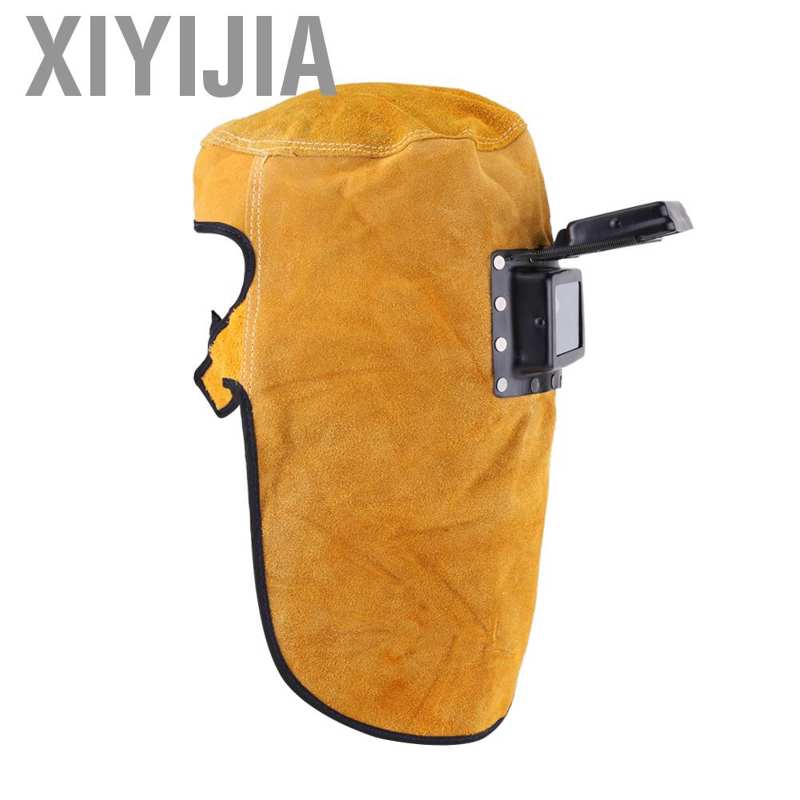 1 Mũ Bảo Hộ Bằng Da Thoáng Khí Có Kính Khi Hàn