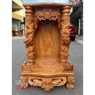 Bàn thờ thần tài ông địa mẫu Rồng Mây 60 x 98cm
