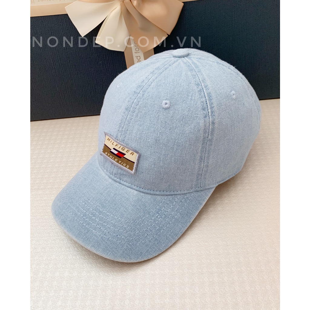 nón kết/ mũ lưỡi trai TOMMY HILFIGER jean mềm xanh nhạt