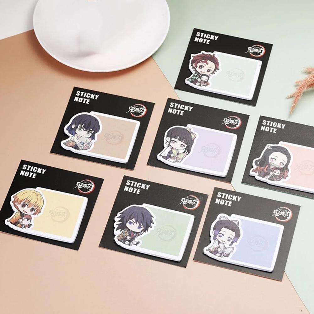 Set 30 Tờ Giấy Dán Ghi Chú Họa Tiết Anime Demon Slayer Dễ Thương Xinh Xắn Note