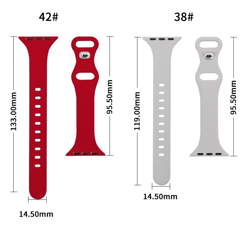 Dây Đeo Silicone Mỏng Cho Đồng Hồ Thông Minh Apple Watch Series 7 6 5 4 3 2 38mm 42mm iwatch 40mm 44mm 41mm 45mm
