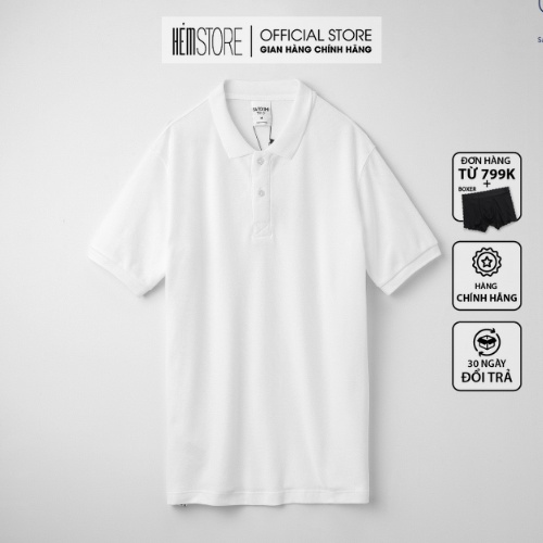 |Hẻm Store| Áo Polo Nam SATOSHI SAPL22 Tay Ngắn cổ sơ mi dáng suông chất liệu cotton dễ mặc thấm hút mồ hồi tốt màu trắn | BigBuy360 - bigbuy360.vn