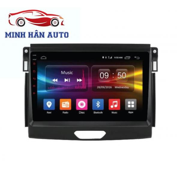 Bộ màn hình Android cho xe FORD RANGER 2017-2019, màn hình dvd Android tích hợp camera lùi, cam hành trình, cam 360