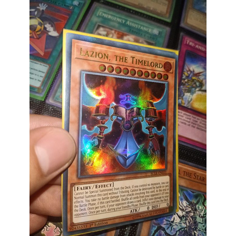 Tên thẻ bài yugioh: Lazion, the Timelord - BLLR-EN031 - Ultra Rare 1st Edition