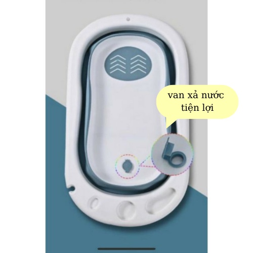 Chậu tắm gấp gọn cho bé có kèm phao tắm - popapu store