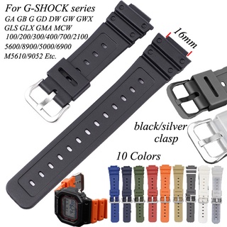 Dây Đeo Đồng Hồ Bằng Silicone TPU Cho Casio G-Shock DW-6900 5600E GW-M5610 GA-2100 110 GD110 GLS8900 16mm