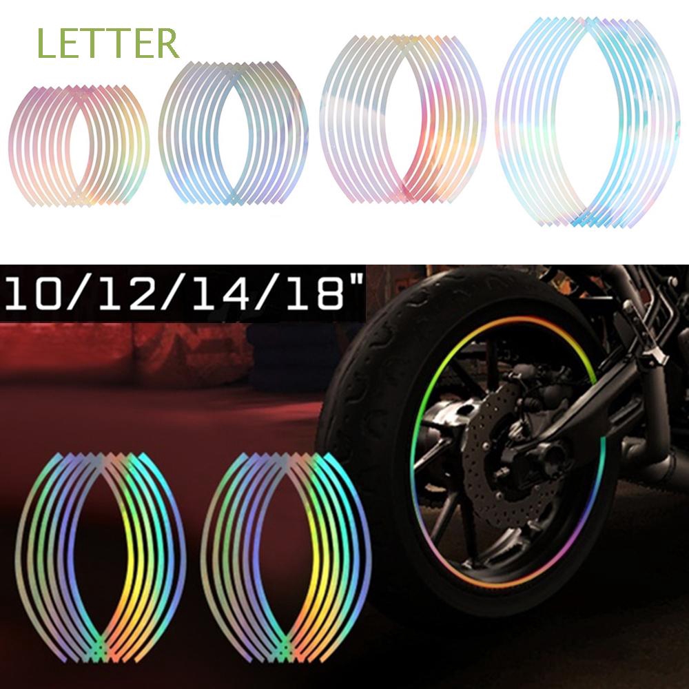 Set 16 Dải Băng Dán Vành Bánh Xe Ô Tô 10/12/14/18