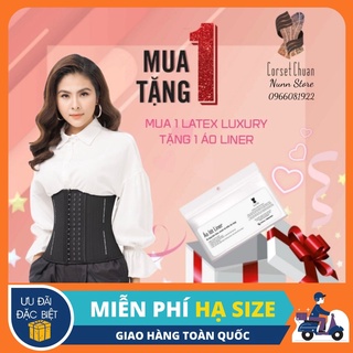 Đai nịt bụng Latex Corset Chuẩn giảm mỡ bụng, định hình thắt eo ( Màu đen)