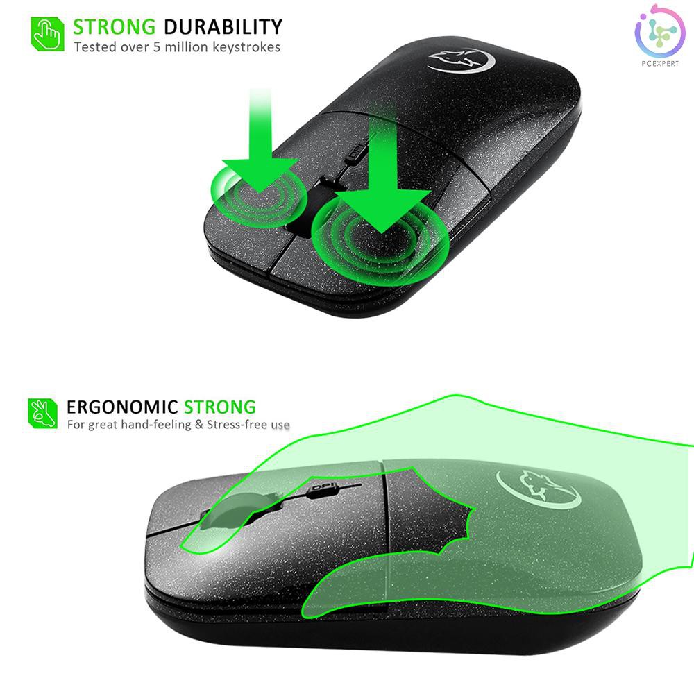 PCER♦G822 Wireless Mouse 2.4GHz Adjustable 2400DPI Ergonomic Design 4 Buttons Business Travel Fashio