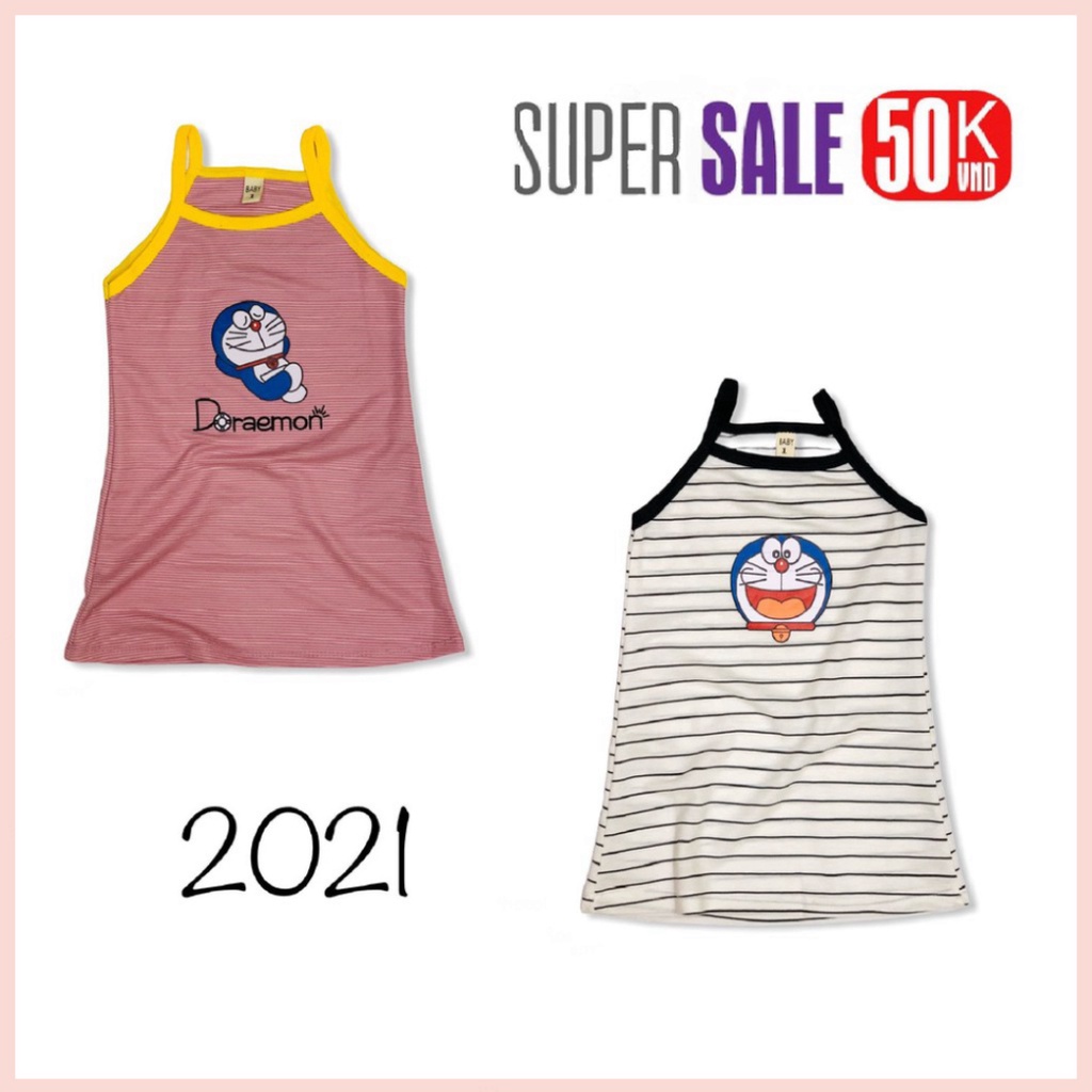 Váy 2 dây cho bé gái LILIKIDS chất liệu cotton đũi mát mẻ kẻ sọc thông hơi Từ 9-22kg