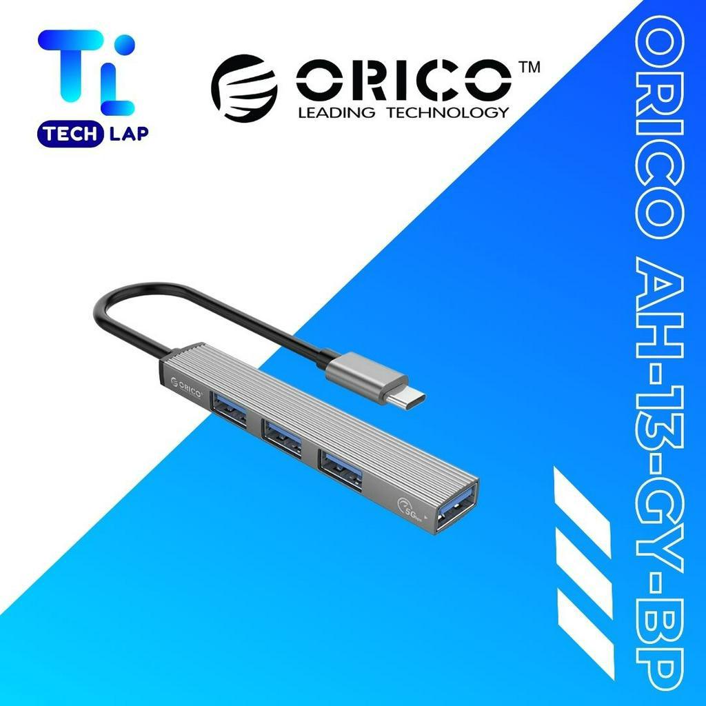 Bộ chuyển đổi, Hub chuyển đổi Type C to USB Orico chia 4 cổng USB 3.0 Tốc độ cao, Vỏ nhôm cho Laptop/PC - BH 6 tháng