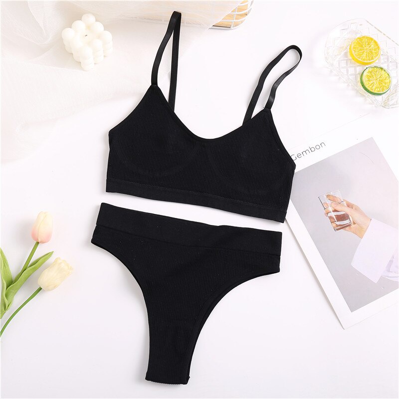 Cute Byte Set Áo Lót Không Đường May + Quần Lót Nữ Tính