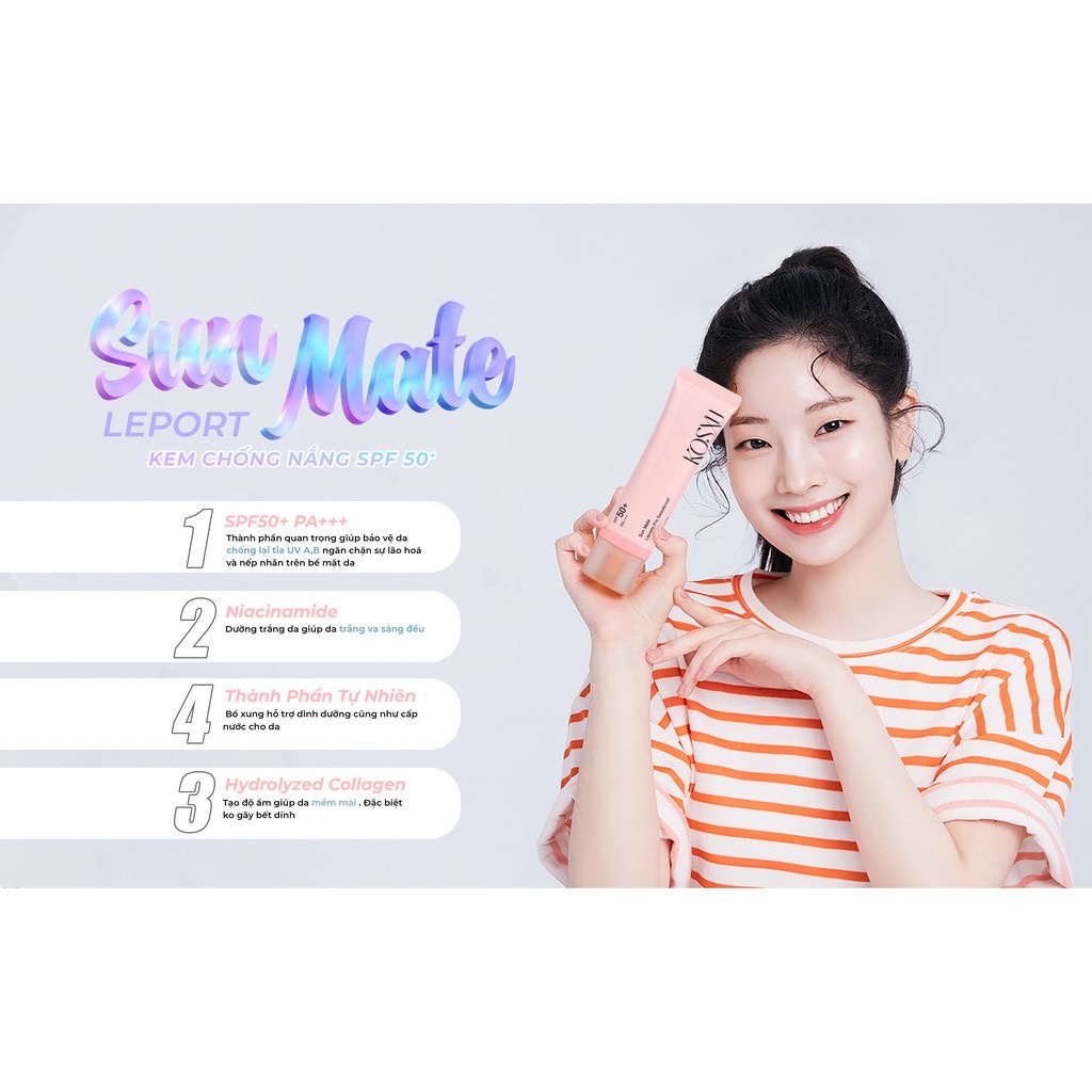 Kem chống nắng Kosxu Tặng Kem mắt dùng cho mọi loại da