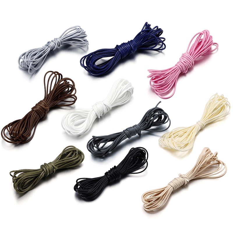 Cuộn 10m dây cotton ST.KUNKKA 0.5 0.8 1.0 1.5 2.0mm làm trang sức thủ công