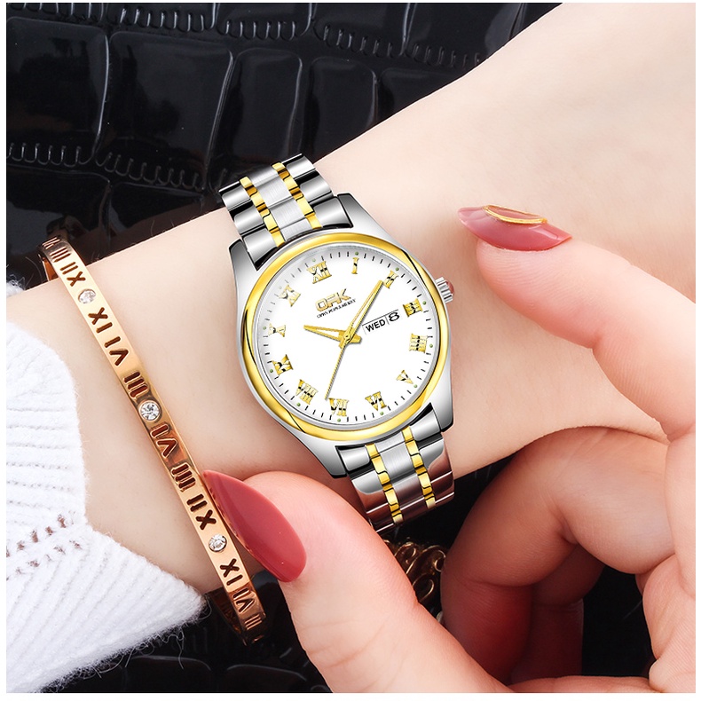 Đồng hồ quartz OPK bằng thép không gỉ chống thấm nước cho cặp đôi