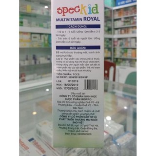 Speckid Multivitamin Royal ống