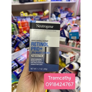 Kem Neutrogena retinol Rapid Wrinkle Repair Retinol Pro+ Anti-Wrinkle Night 1,7 ounce với 0,3%