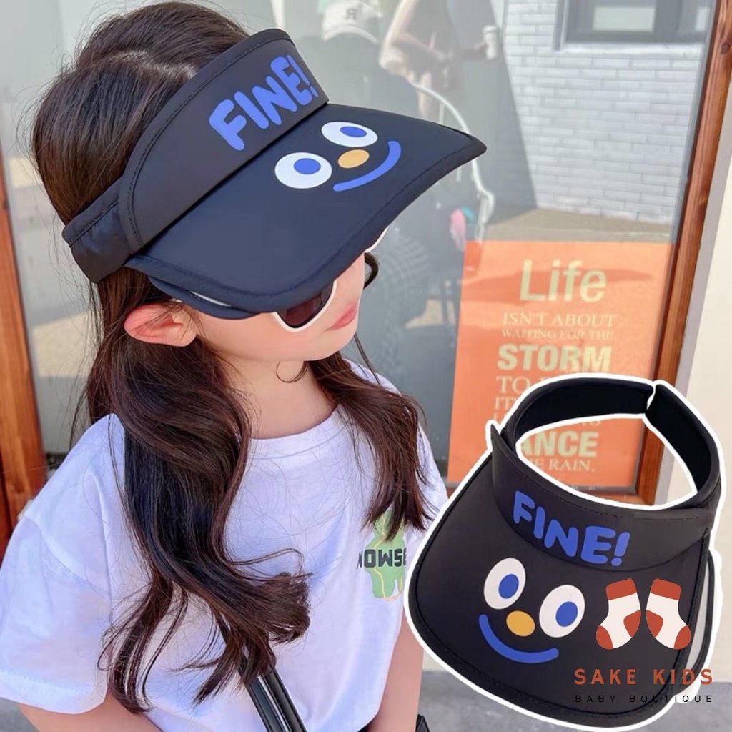 Mũ vành rộng đi biển mùa hè cho bé trai bé gái từ 2-5 tuổi nhiều màu FINE dễ thương có chống tia UV phong cách Hàn Quốc