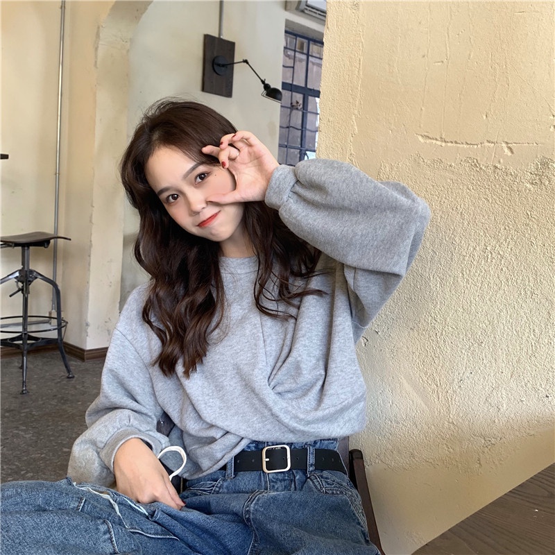 ZHELIHANGFEI Áo Sweater tay dài chéo lưng cao rốn gợi cảm