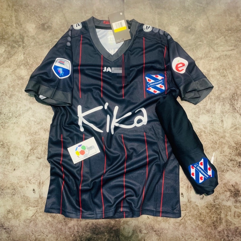 Bộ áo bóng đá SC Heereveen đen 2021-2022