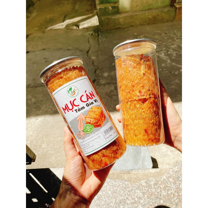 Khô Mực Cán Tẩm Gia Vị Cay 200g - Mực Khô Cán Tẩm Gia Vị Chuẩn Chất Lượng An Toàn Vệ Sinh