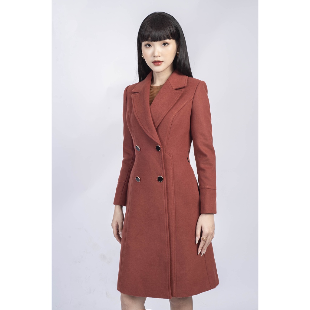 Măng tô dáng dài cổ vest MMOutfit M-MT070621002