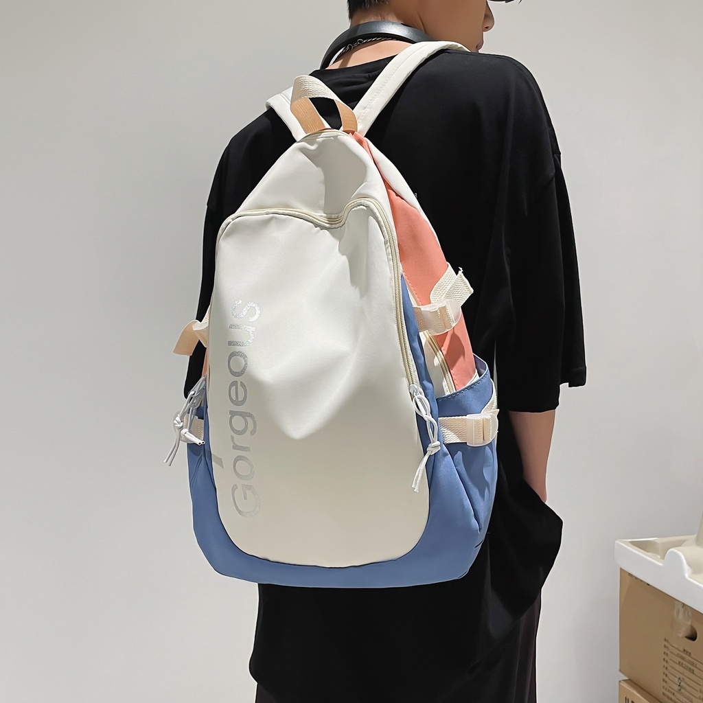 Balo thời trang nam nữ đi học thiết kế hiện đại, balo Ulzzang Hàn Quốc chống thấm nước