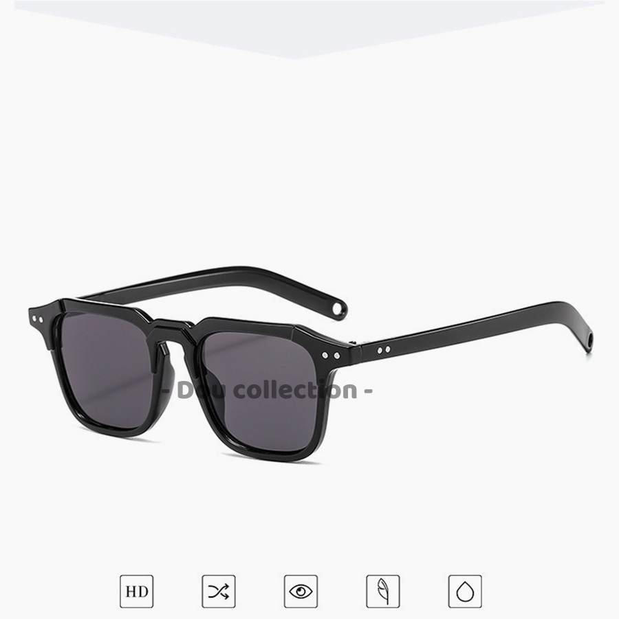 [Nowship2h] Kính Mát (Kính Râm) Cao Cấp Hình Hộp Retro Gọng Nhựa Phong Cách Châu Âu &amp; Mỹ - Carl Fitow - Mã MK016