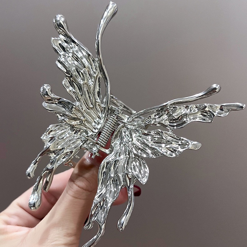 Kẹp Tóc Kim Loại Hình Bướm Rỗng Phong Cách Hàn Quốc Cho Nữ