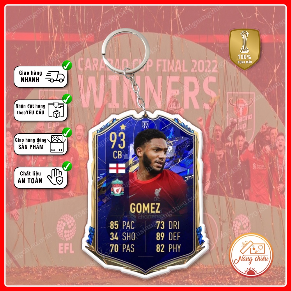 Móc Khóa Gomez, CLB bóng đá Liverpool ☘️MÓC KHÓA THẺ CẦU THỦ☘️