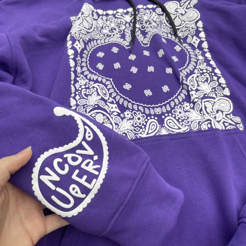 Áo khoác hoodie uncover bandana chất nỉ bông áo hoodie nam nữ badana màu tím kun shop