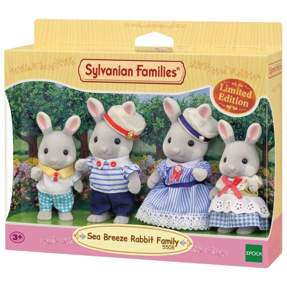 Sylvanian Families Gia Đình Thỏ Xám Miền Biển Sea Breeze Rabbit Family