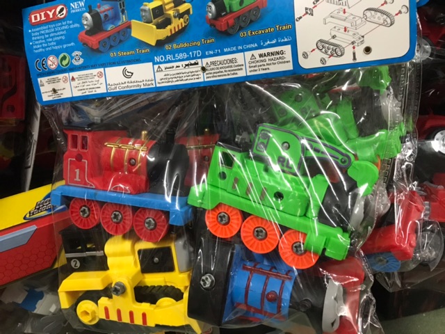 Bộ 4 xe tàu lửa tháo ráp