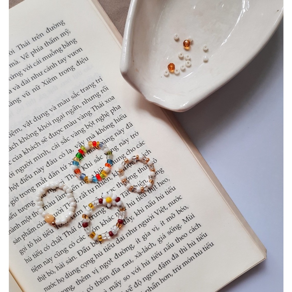 Nhẫn hạt cườm handmade Vĩnh cửu