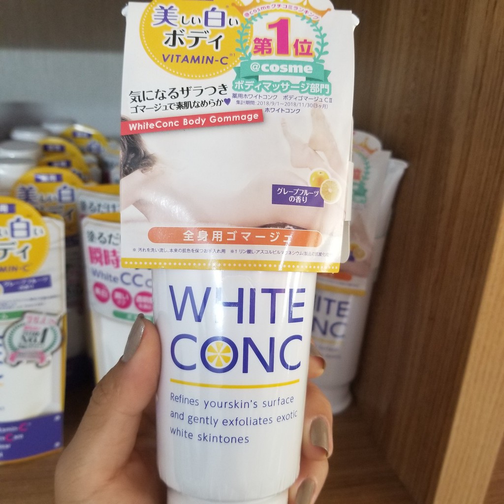 White Conc 180g Nhật Bản Chính hãng - Tẩy da chết và làm trắng hiệu quả